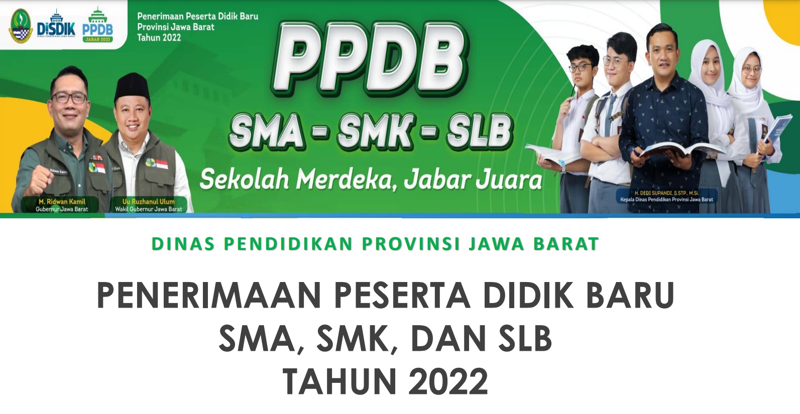PPDB Jawa Barat 2022